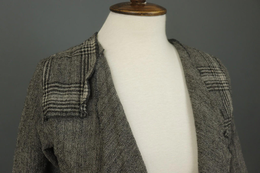 GRIZAS Gray 100% Wool Long Sleeve Knit Winter Ruffle Open Front Cardigan – Size S