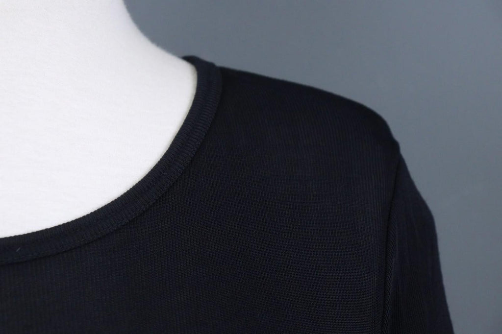 MARITHE+FRANCOIS GIRBAUD Black Viscose Raglan Sleeve Pullover Sweater – Size 38