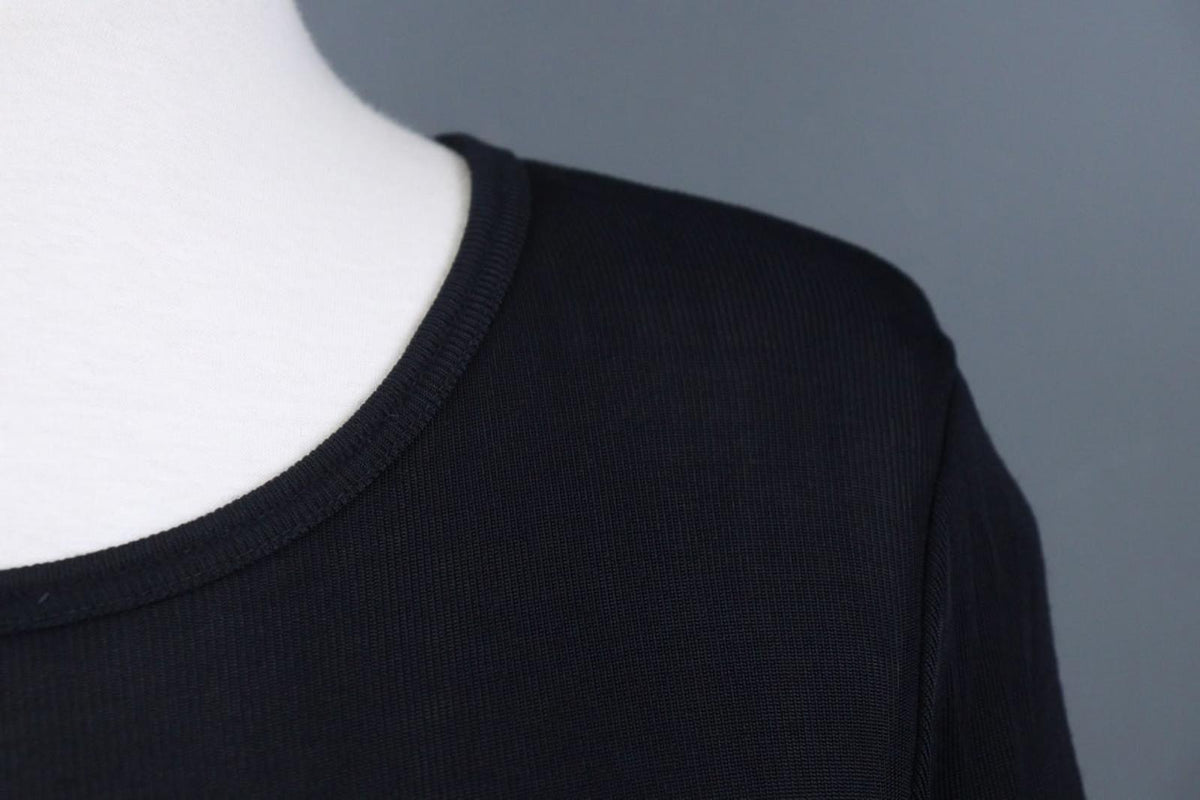 MARITHE+FRANCOIS GIRBAUD Black Viscose Raglan Sleeve Pullover Sweater – Size 38