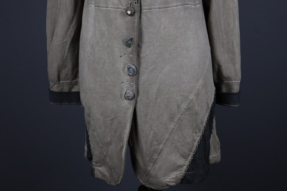 Bottega by Elisa Cavaletti Beige Lagenlook Lightweight Coat Jacket – Size L