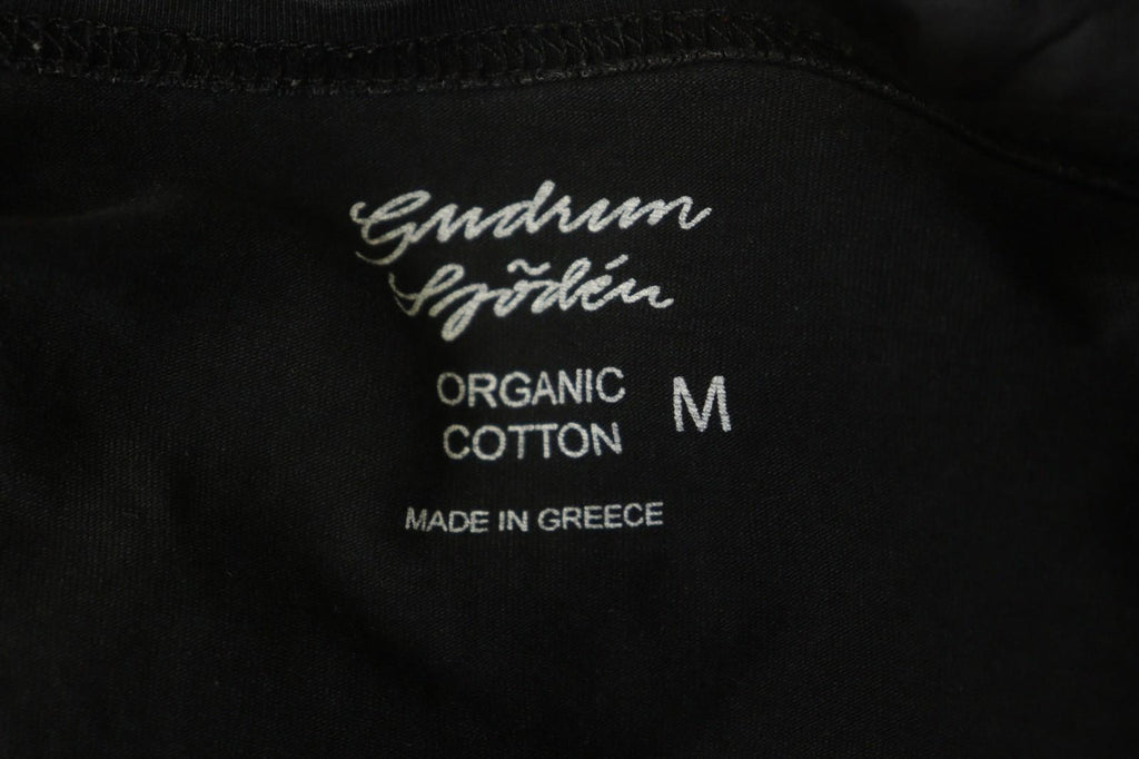 GUDRUN SJODEN Black Cotton Short Sleeve Scoop Neck Pullover Shift Dress – Size M