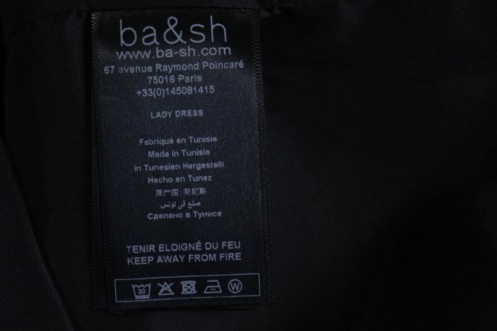 BA&SH Robe Sam Lady Dress Carbnone Collared Waist Belted Shirt Dress – Size 2