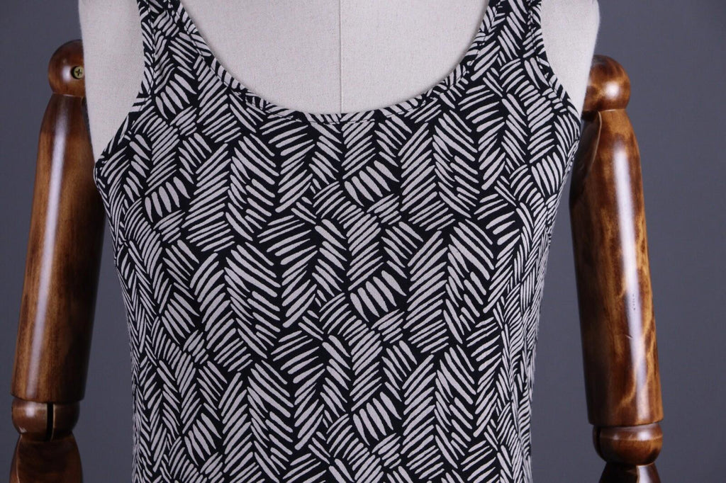 GUDRUN SJODEN Blacl Designer Summer Sleeveless Long Blouson Shift Dress – Size S