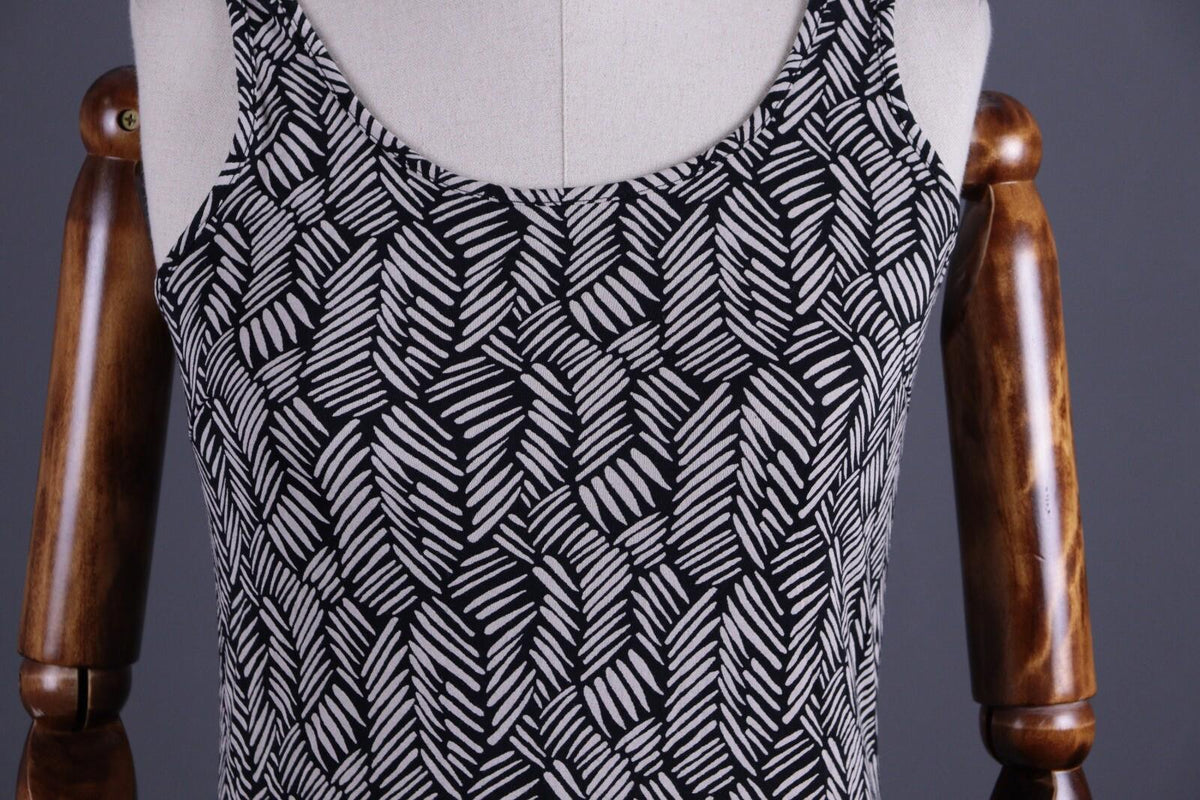 GUDRUN SJODEN Blacl Designer Summer Sleeveless Long Blouson Shift Dress – Size S