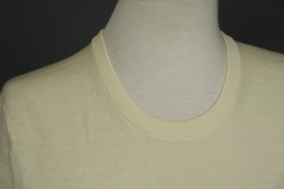 LA MAILLE SEZANE Cream Knitted Raglan Sleeve Crew Neck Pullover Sweater – Size XS