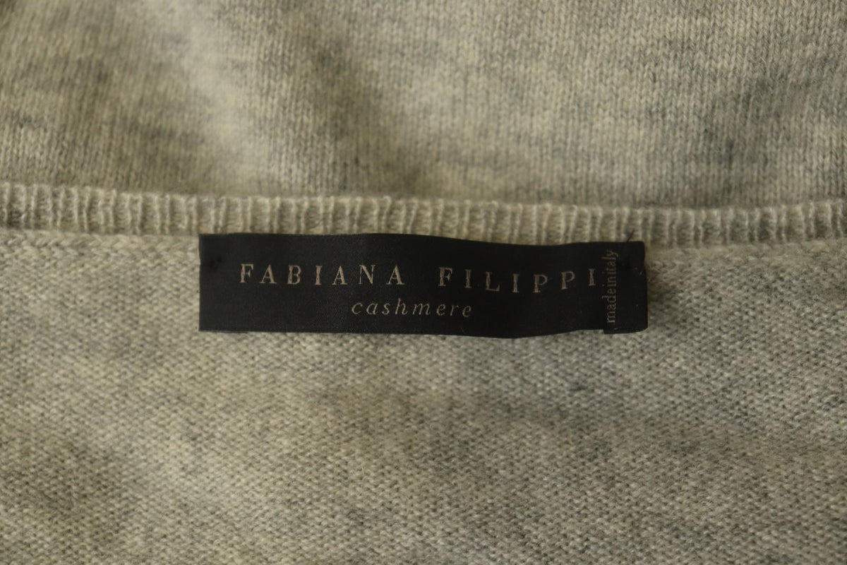 FABIANA FILIPPI Multicolor Knitted Lined V-Neck Pullover Sweater Dress – Size 50