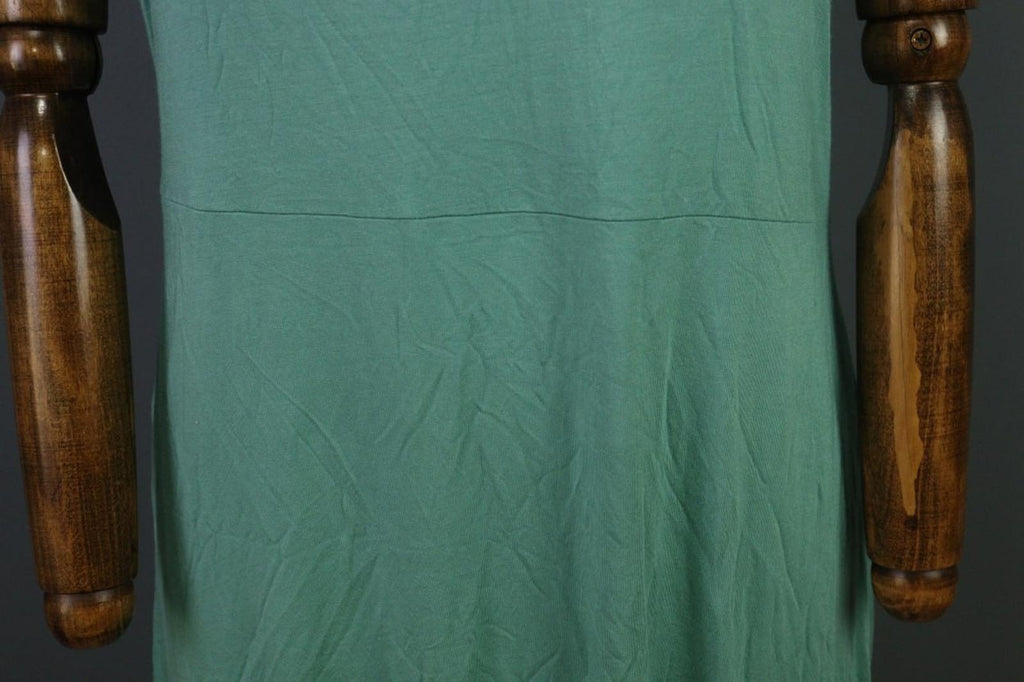 GUDRUN SJODEN Green Classic Scoop Neck Wide Strap Sleeveless Sheath Strap – Size L