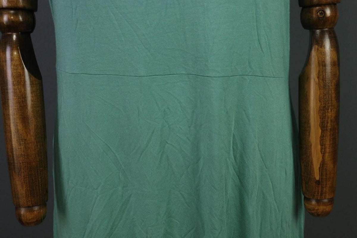 GUDRUN SJODEN Green Classic Scoop Neck Wide Strap Sleeveless Sheath Strap – Size L