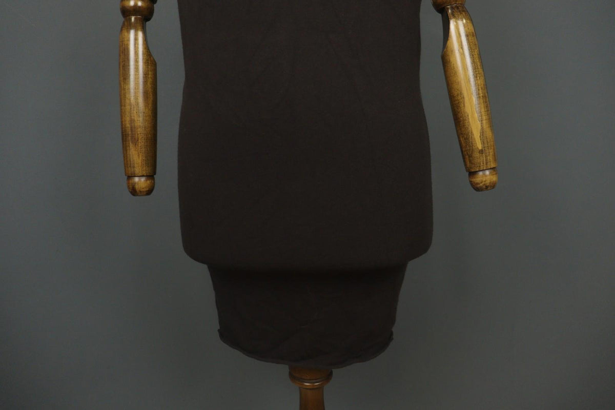 SARAH PACINI Black Viscose Blend Knit Short Sleeve Sweater Dress – Size One Size