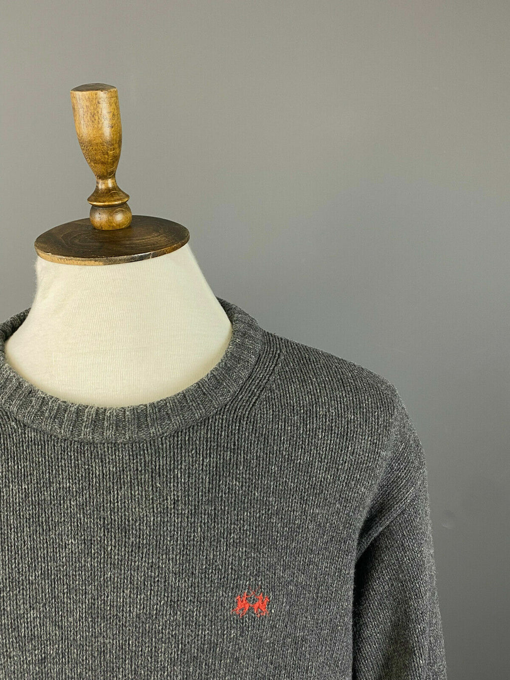 Vintage La Martina Grey Wool Knit Sweater – Men's XXL 2XL