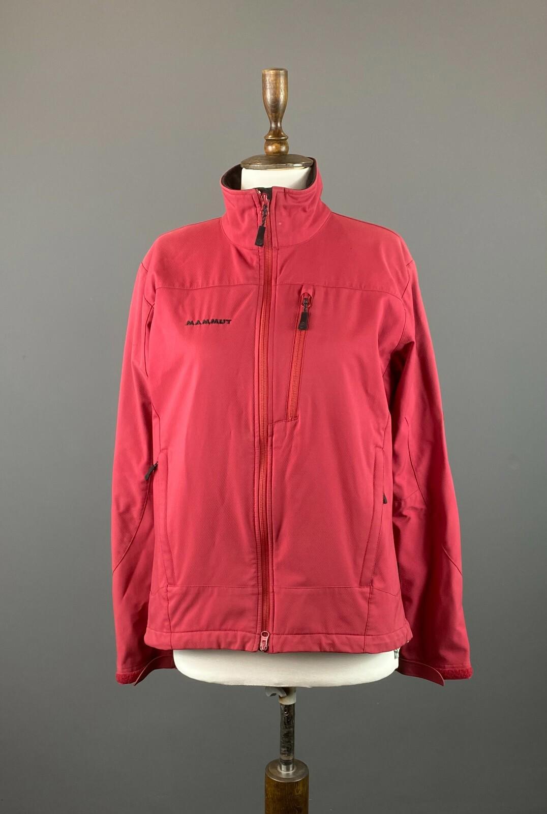 MAMMUT SOFT TECH Red Full Zip High Neck Soft Shell Jacket – Size L