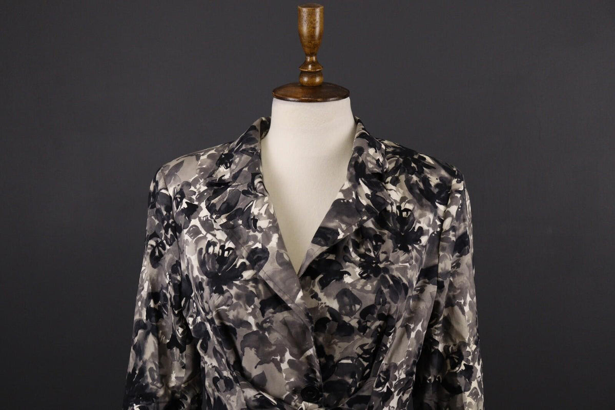 MAX MARA Multicolor Floral Belted Lightweight Blazer Jacket – Size USA 10