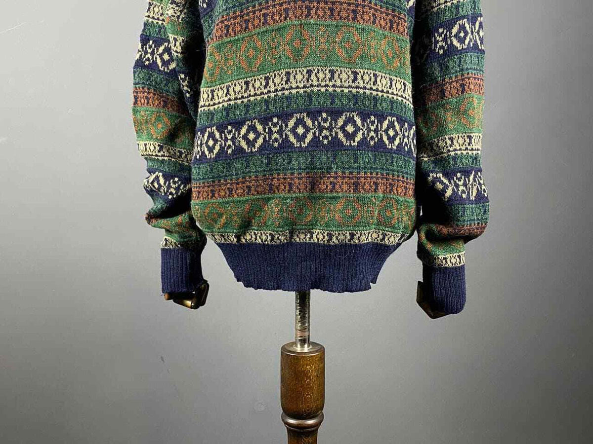 LACOSTE Vintage Multicolor Knitted Wool/Alpaca/Acrylic Sweater – Size 5/L