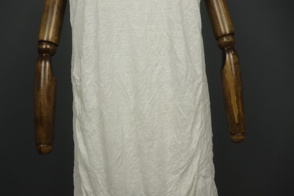 TRANSIT PAR-SUCH White 100% Viscose Sleeveless V-Neck Wide Strap Tank Dress Sz 4