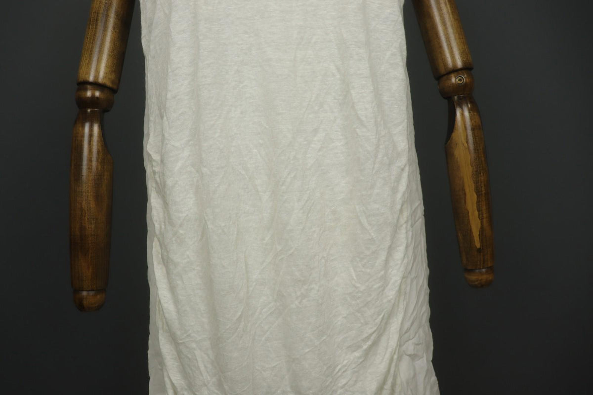 TRANSIT PAR-SUCH White 100% Viscose Sleeveless V-Neck Wide Strap Tank Dress Sz 4