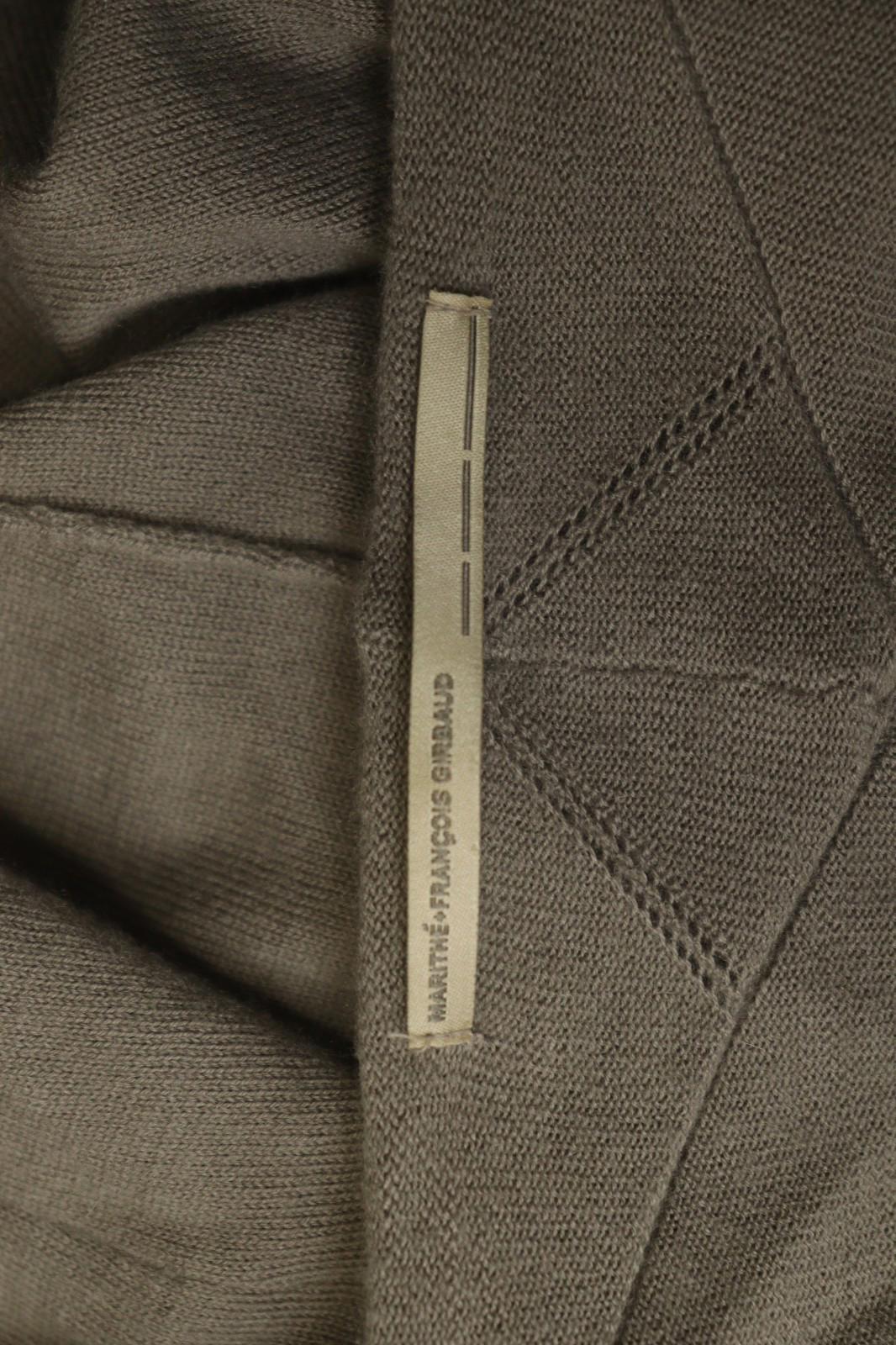 MARITHE FRANCOIS GIRBAUD Gray Cashmere Knit Button Front Cardigan Sweater Sz 38