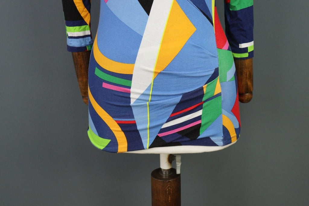 RALPH LAUREN BLACK LABEL Multicolro Colorful 3/4 Sleeve Stretch Blouse Top