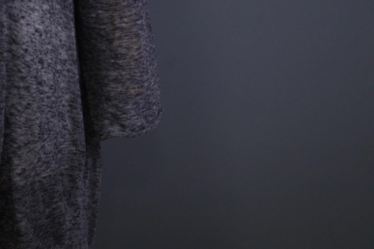 RUNDHOLZ Gray Sheer Lagenlook Relaxed Long Sleeve Blouse Tunic Dress