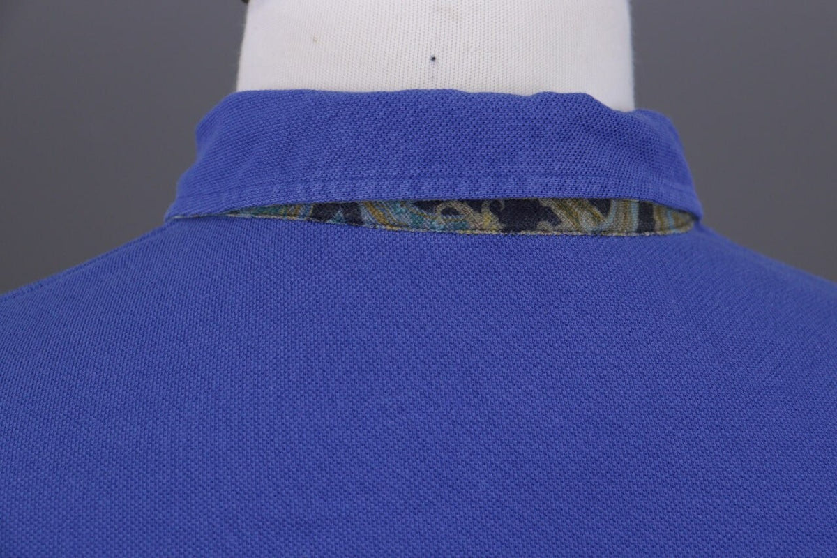 ETRO Milano Blue Collared Paisley Pullover Sweater – Size XL