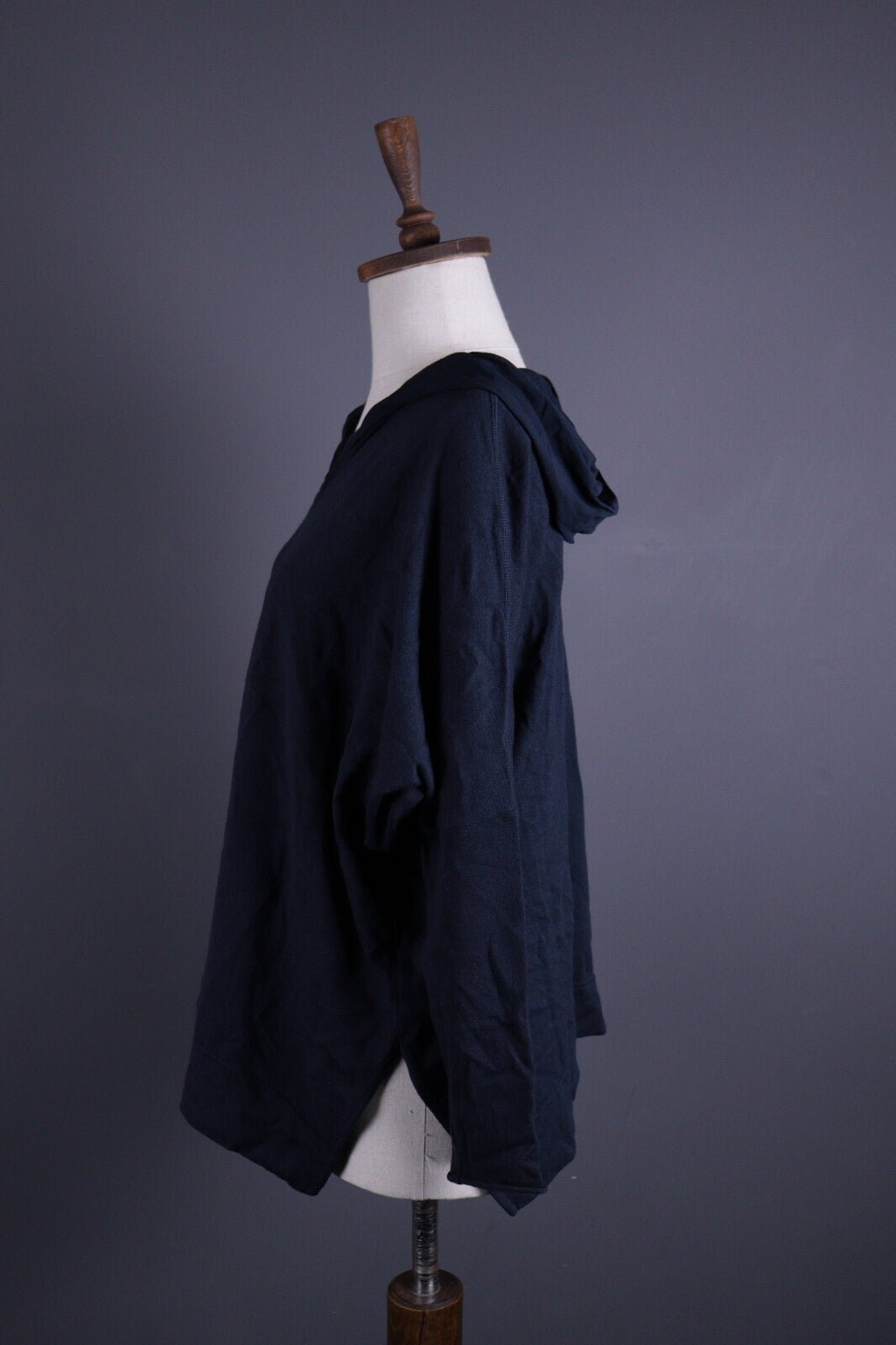 Annette Gortz Dark Blue Wool Hooded Oversized Sweater – Size M