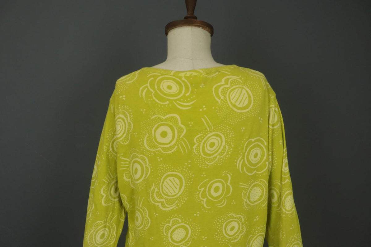 GUDRUN SJODEN Yellow Knit Long Sleeve Round Neck Button Front Cardigan – Size XL