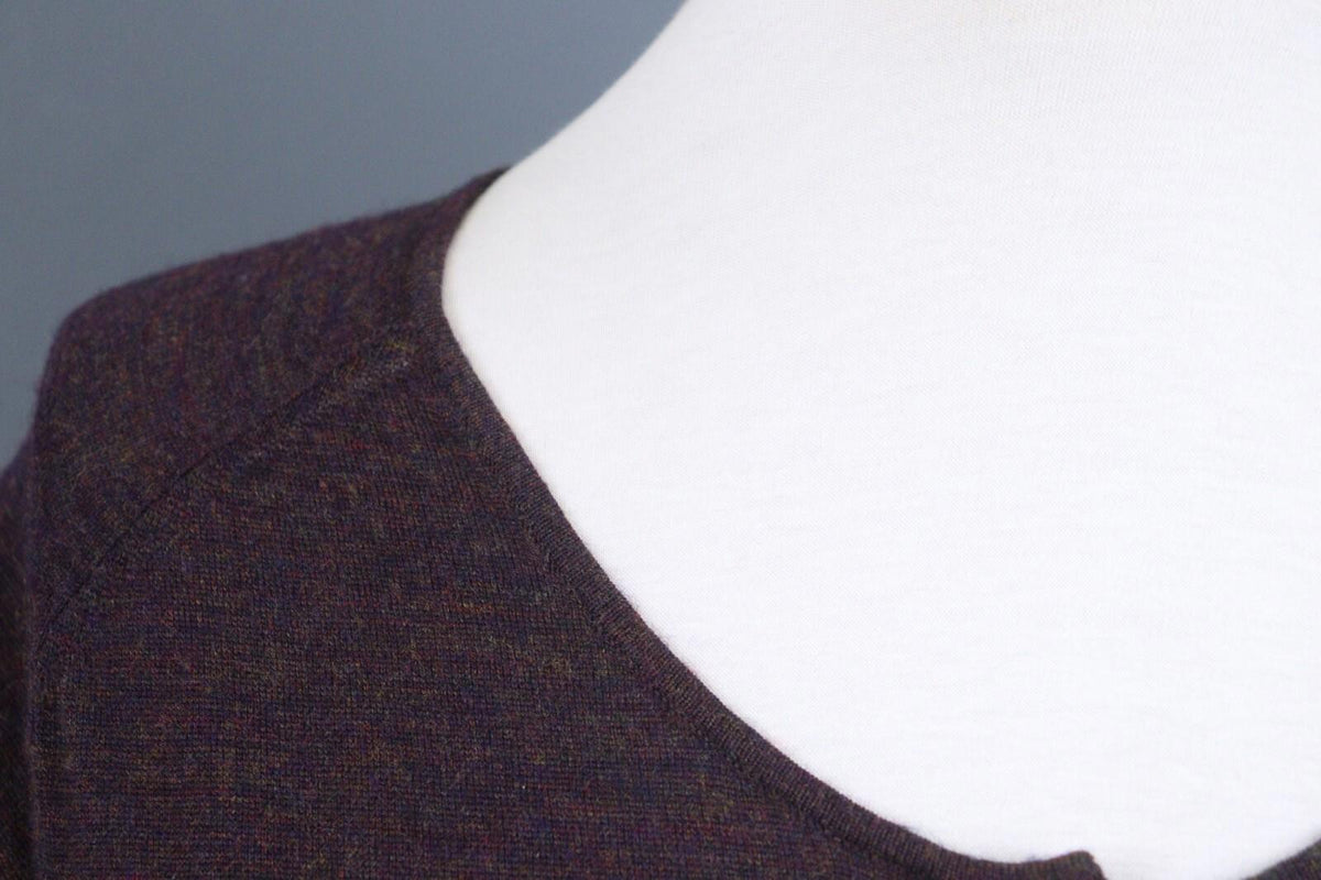 VTG ISABEL MARANT ETOILE Purple Tight Knit Wool Button Front Knit Sweater – Size 2