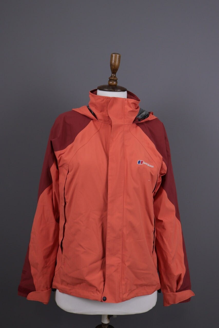 Berghaus Gore-Tex Orange Hooded Ski Waterproof Jacket – Size 12