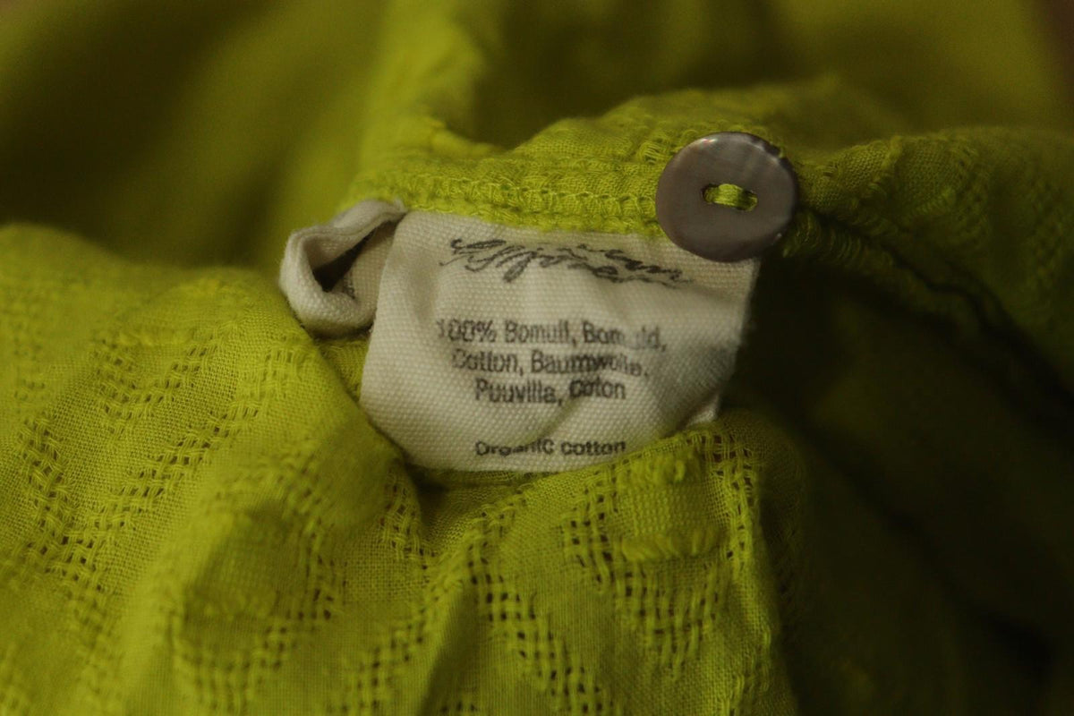GUDRUN SJODEN Lemon Regular Fit Long Sleeve Button Front Shirt Dress – Size M