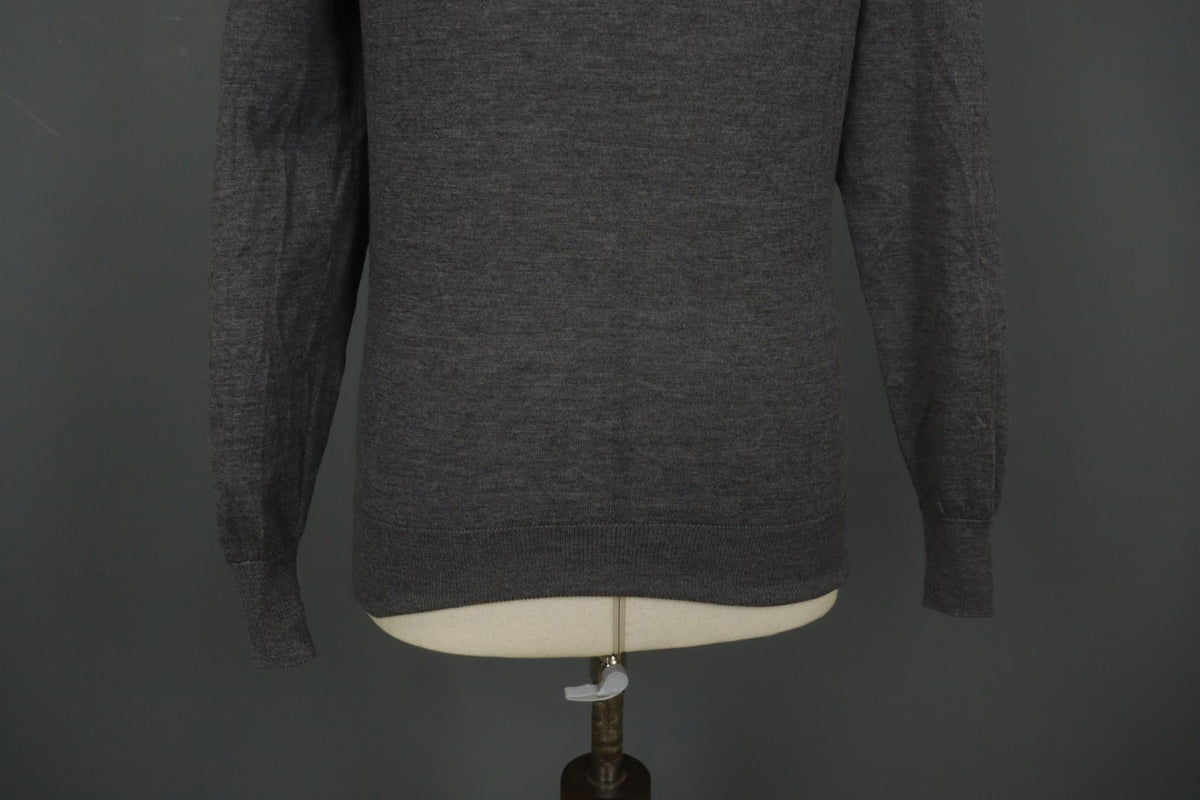 BALLANTYNE Gray 100% Wool High Neck Raglan Sleeve Pullover Sweater – Size M