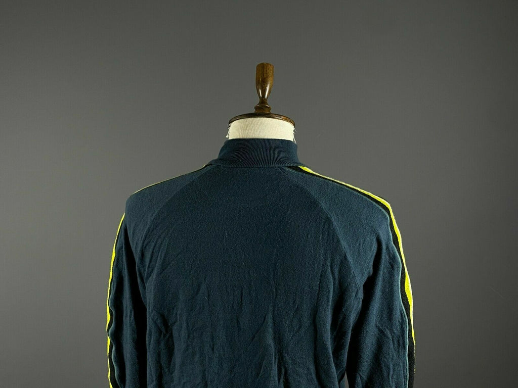 Icebreaker Blue High Neck 1/4 Zip Merino Wool Activewear Sweater – Men's M