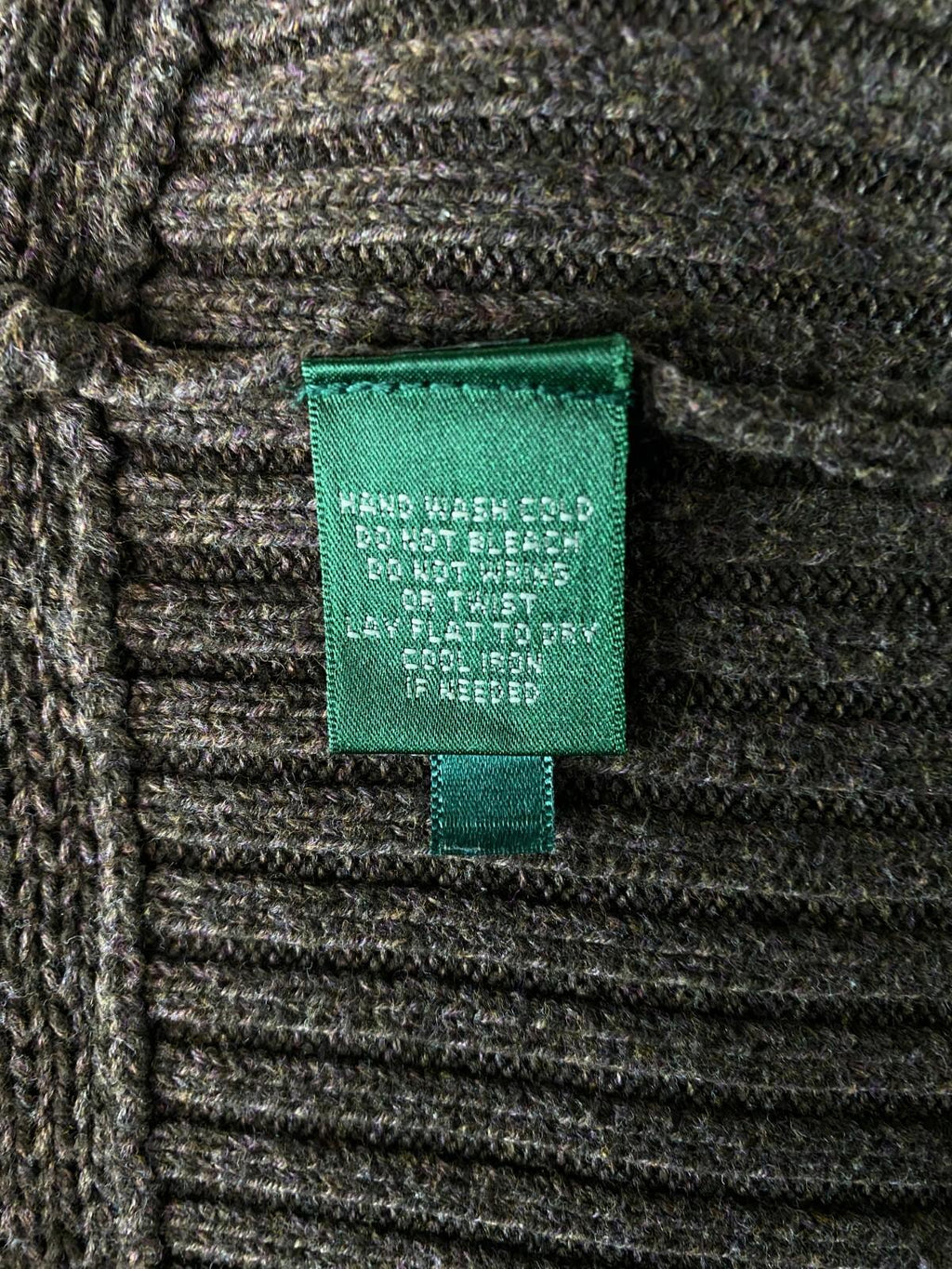 LAUREN RALPH LAUREN Brown Cotton Long Sleeve Cardigan Wrap Sweater – Size M