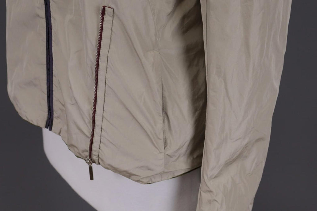 Max Mara Jacket Cream Green Reversible Zipped Pocket Hooded Full Zip – Size 10