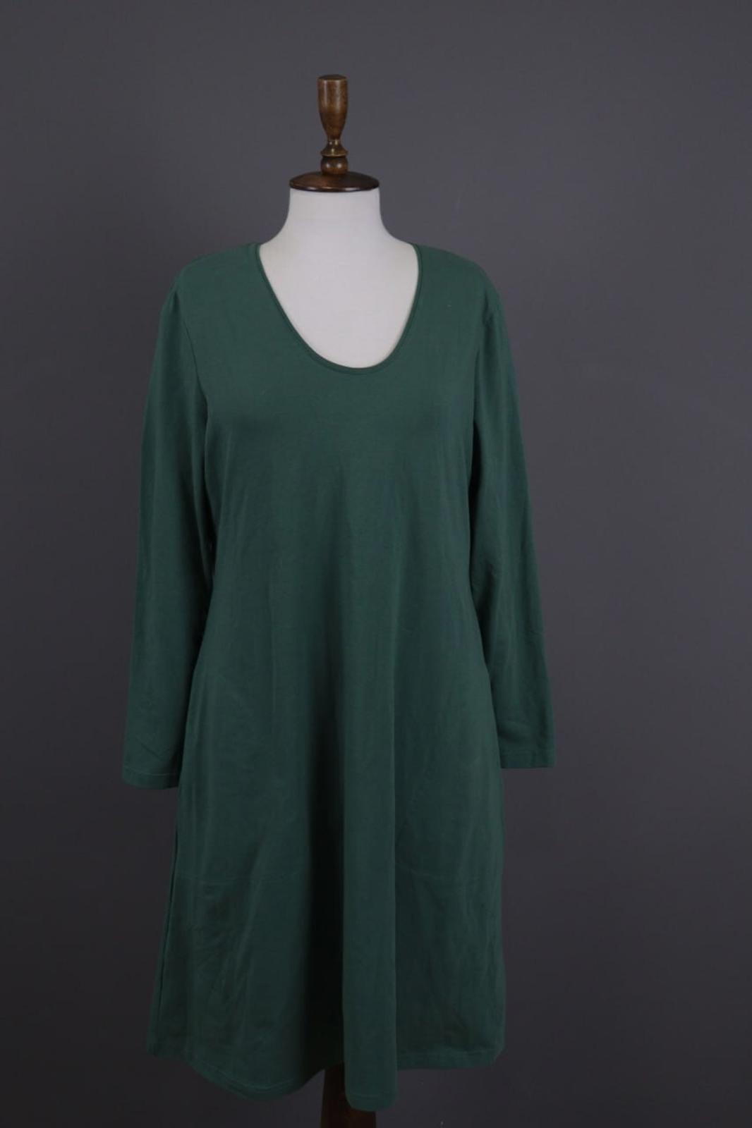 GUDRUN SJODEN Green Oversized Long Sleeve Sweater Knit Midi Dress – Size L