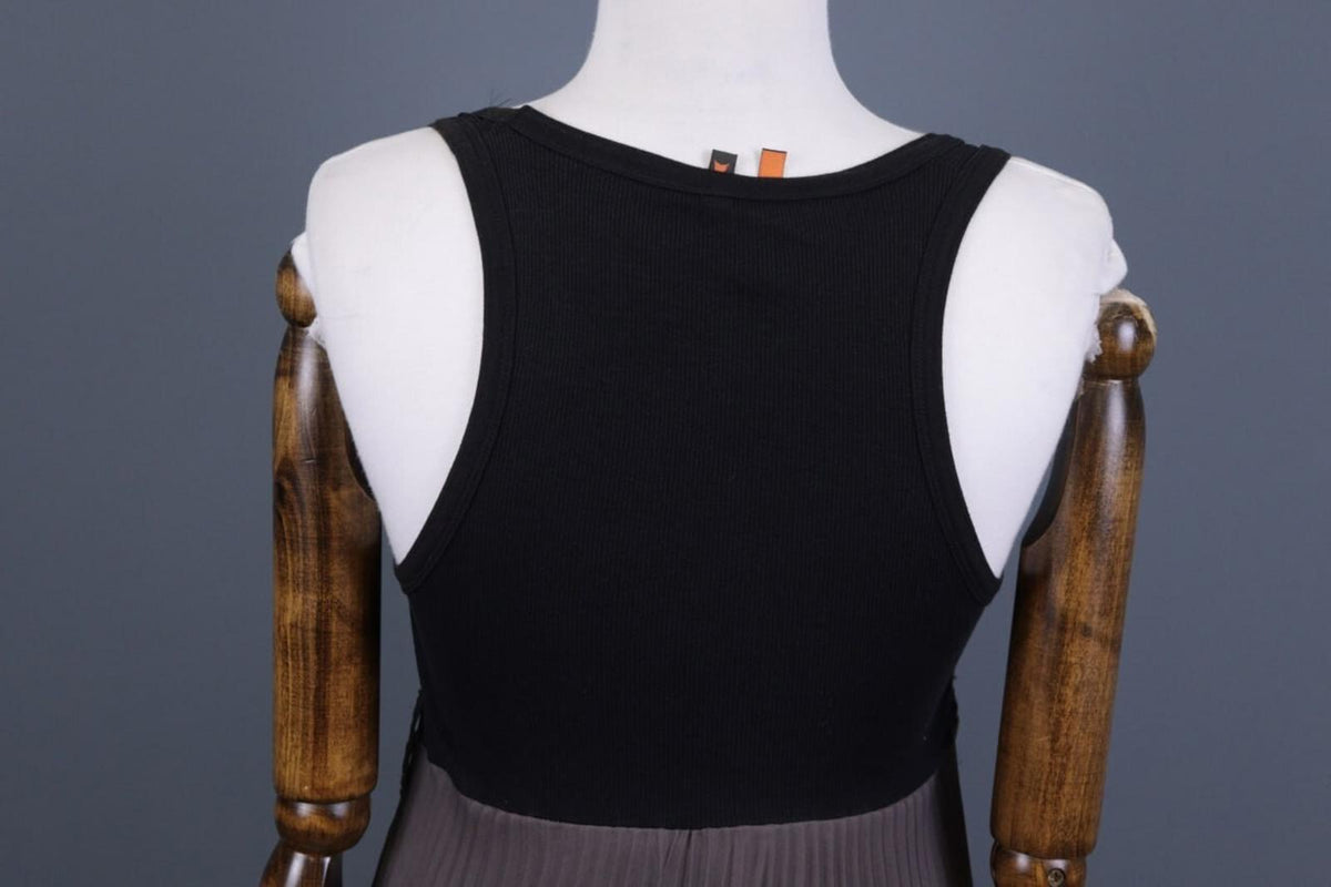 COP COPINE GREEN ROBE Black / Brown Mesh Sleeveless Bodycon Dress – Size 3