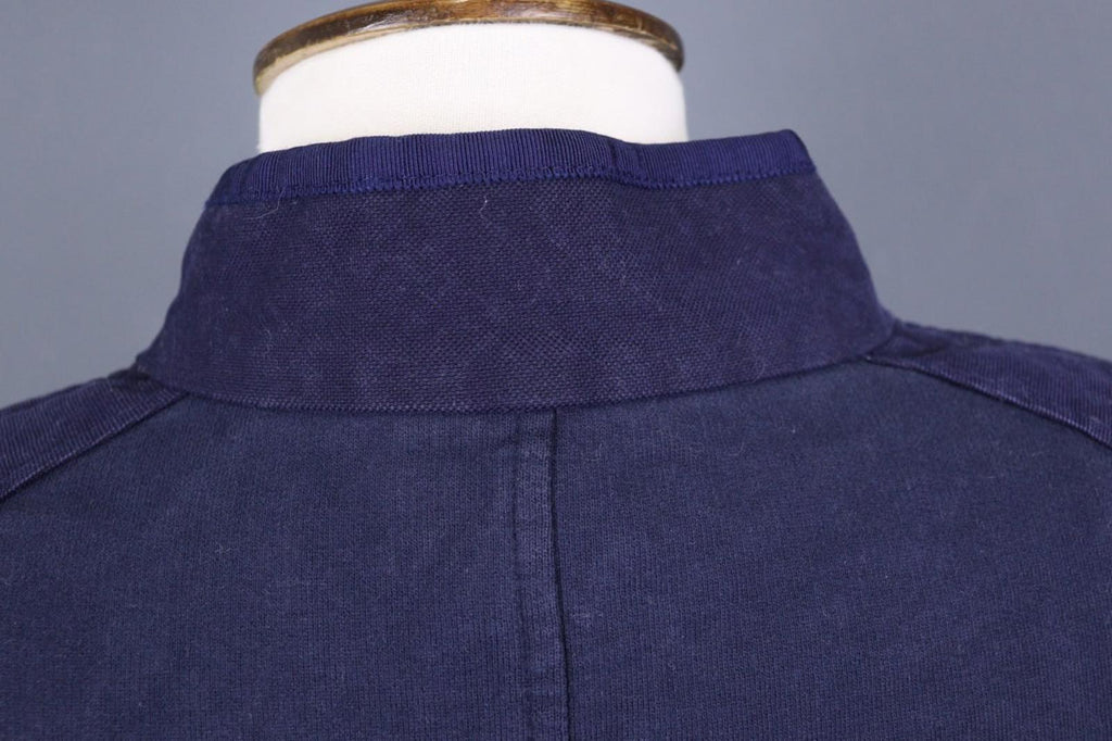 FRAUENSCHUH Blue 100%Cotton Mock Neck Long Sleeve Zipper Pockets Jacket – Size 2