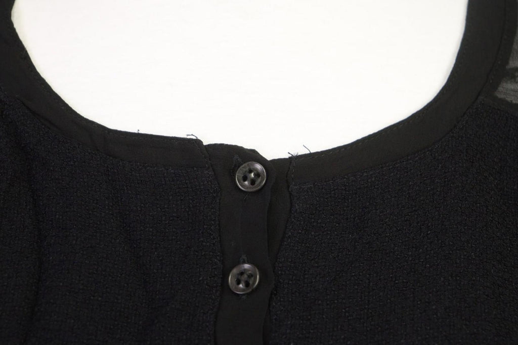 TRANSIT PAR-SUCH Black Viscose Long Sleeve Button Front Shirt Dress – Size 4
