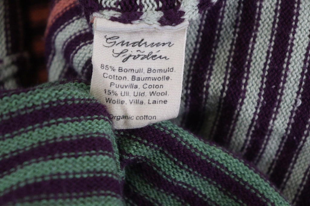 GUDRUN SJODEN Multicolor Striped Long Sleeve Lightweight Sweater – Size M