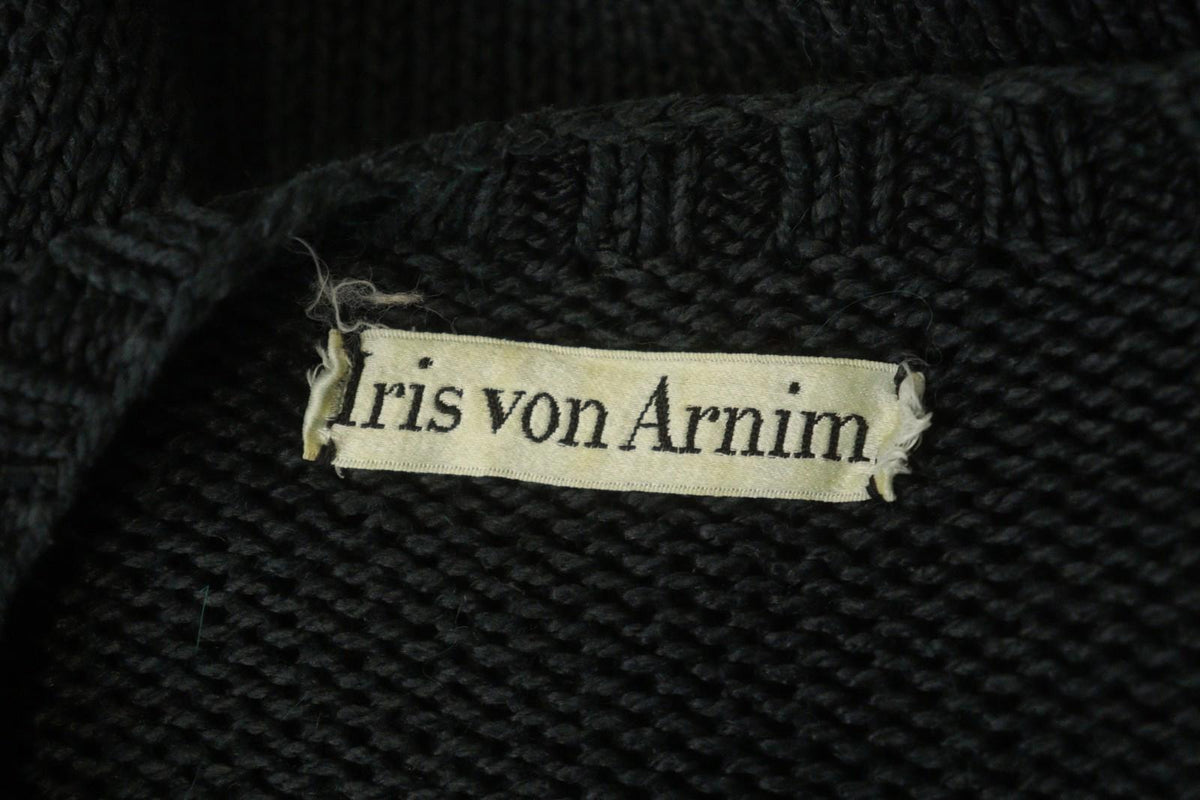 IRIS V ARNIM Multicolor Silk Chunky Knit Raglan Sleeve V-Neck Pullover Sweater