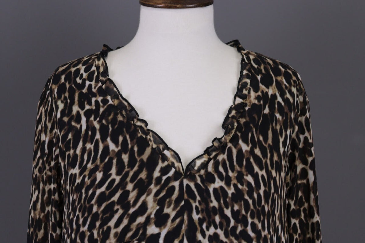 Used True Religion Multicolor Animal Printed V-Neck Summer Evening Midi Dress – Size S