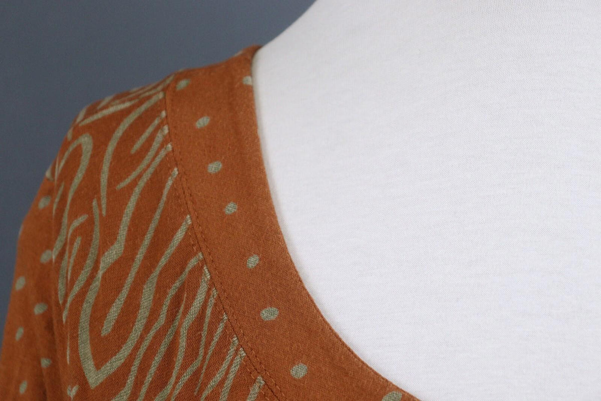 GUDRUN SJODEN Brown Long Sleeve Lightweight Top Blouse – Size S