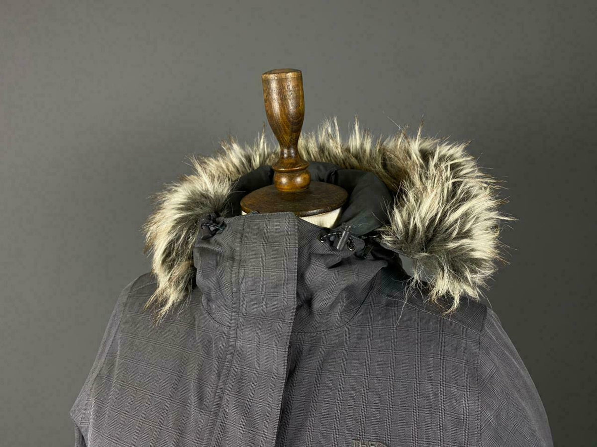 The North Face Grey Hooded Goose Down Zip Up Belted Jacket – Women's XS