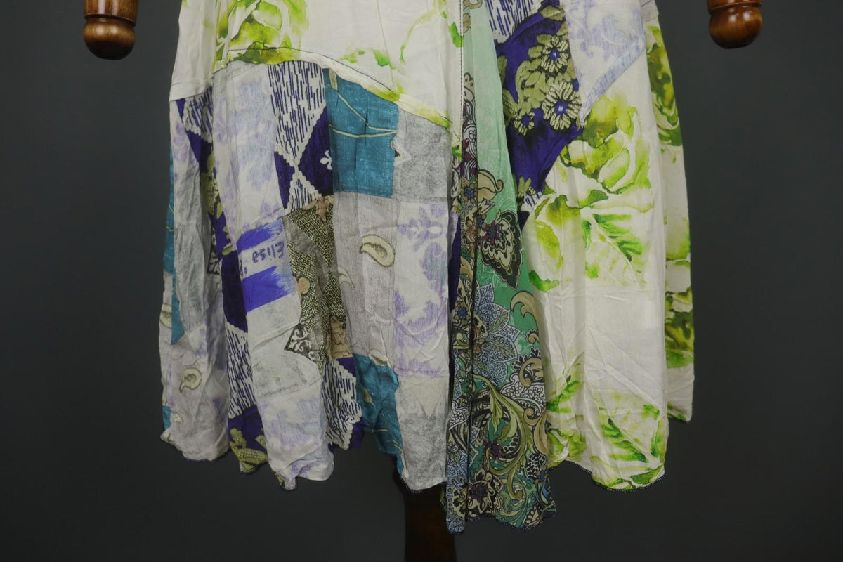 ELISA CAVALETTI SONO ITALIANO Multi Patchwork Floral Paisley Boho Dress – Size M