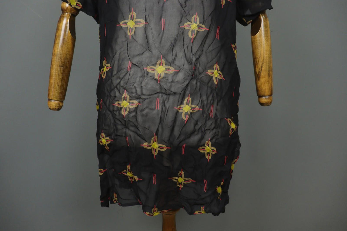 GUDRUN SJÖDEN Multi Floral Viscose Long Sleeve Button Front Shirt Dress – Size M