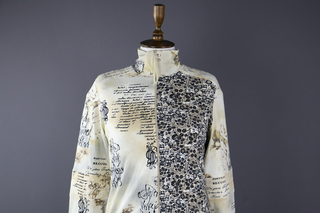 Elisa Cavaletti Floral Designer Activewear Track Jacket – Size XL / 4
