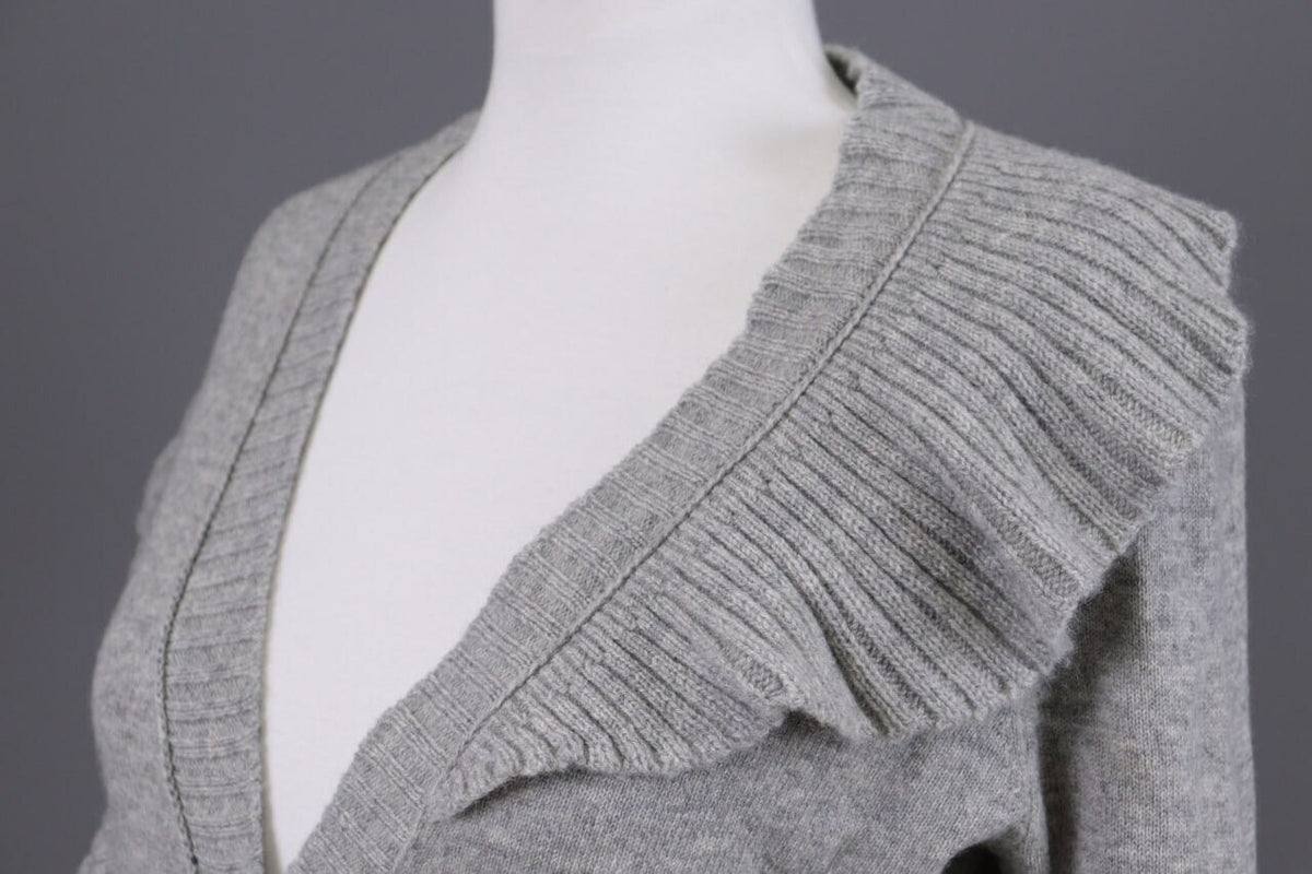 J.Crew 100% Cashmere Gray Knit Cardigan Sweater – Size XS