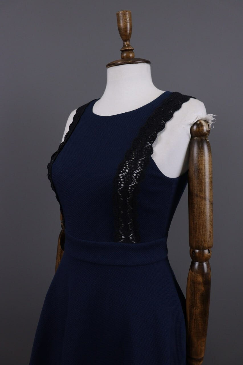 Claudie Pierlot Blue Summer Party Cocktail Evening Skeater Dress – Size 36