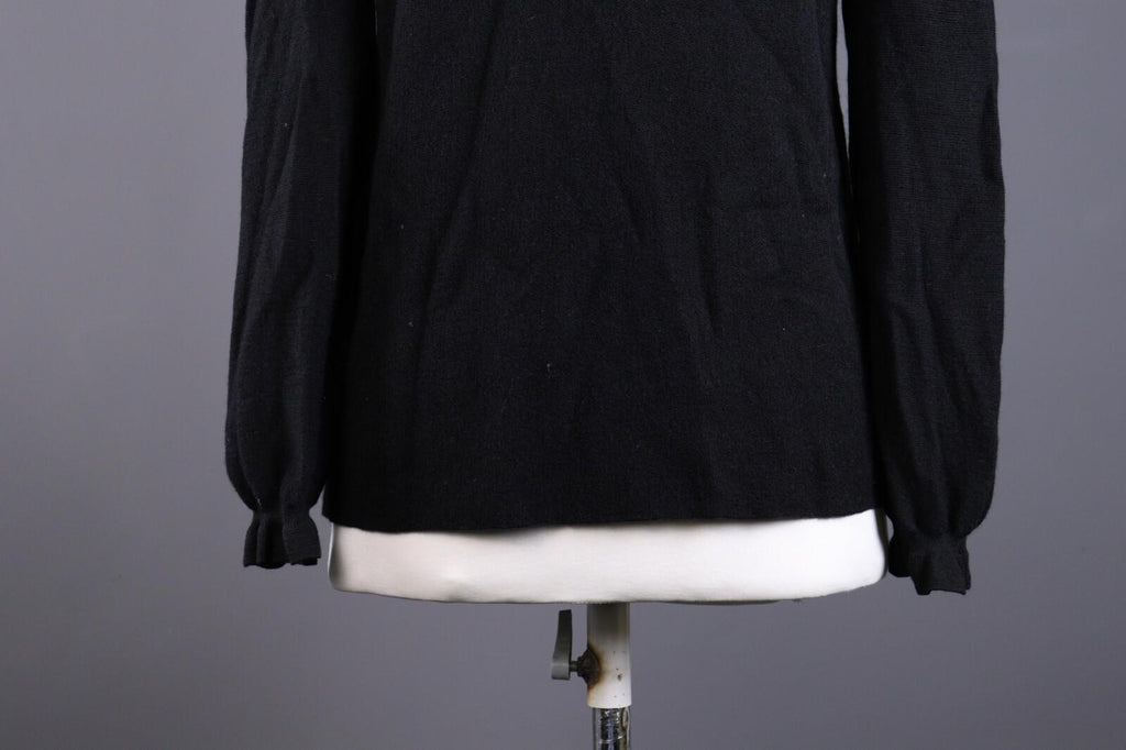 COS Black Wool Designer Long Sleeve Sweater – Size S