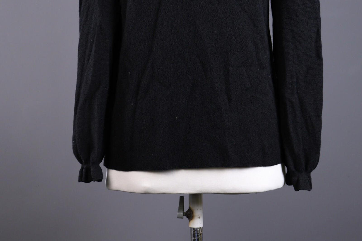 COS Black Wool Designer Long Sleeve Sweater – Size S