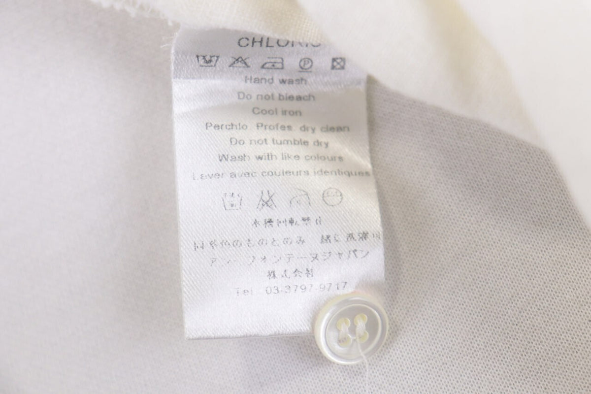 Anne Fontaine Embroidered Long Sleeve Button Top Blouse Tunic Shirt Sz 38