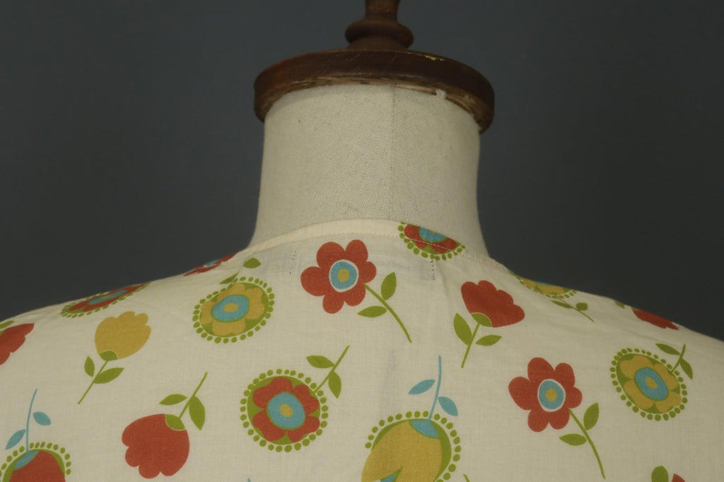 GUDRUN SJODEN Multi Floral Long Sleeve Crew Neck Short Shirt Dress – Size M